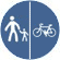 Delimitarea pistelor pentru pietoni si biciclete